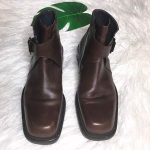 Ceasar Pascotti Brown Leather Buckle Boots